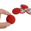 10pcs Fabric Cloth Covered Button 30mm Metal Round Sewing Buttons, Red/Caramel/Pink