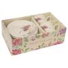 Set of 2 Ceramic Cups and 2 Saucers with Lilac In a Gift Box