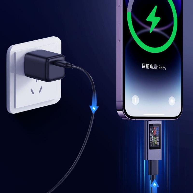 Real Time Charging Current Voltages Monitor Accuracy 0.001A Voltages Tester Aluminum Construction For Mobile Devices
