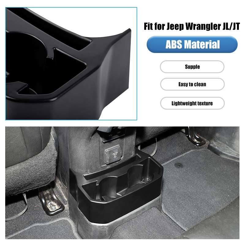 Rear Seat  Water Cup Holder Storage Box Organiser Container For Jeep Wrangler JL ,For JT Gladiator 2018 Up Car Interior Acessories