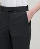 MUSINSA STANDARD WOMAN Women'S Slim Straight Hidden Elastic Waist Slacks [Charcoal Gray]