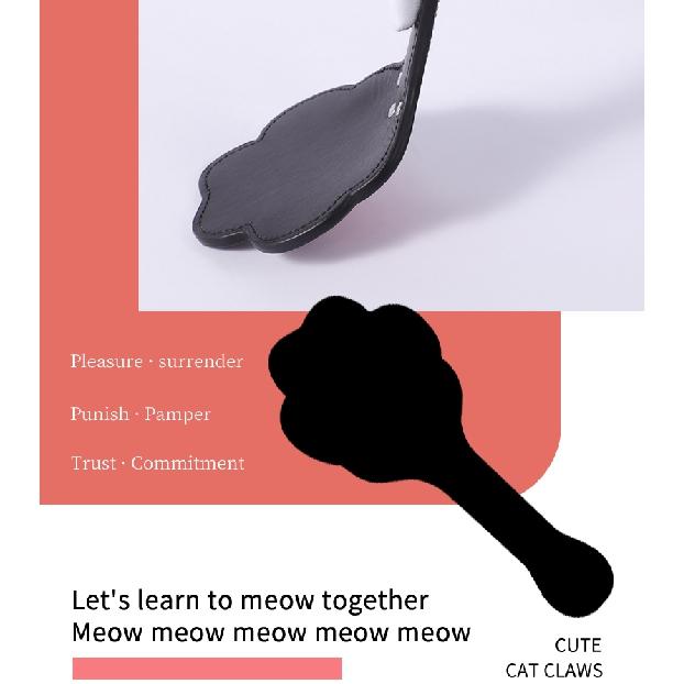 BLACKWOLF Cute BDSM Spanking Paddle Beat Cat Claw Sex Paddle Slave Kinky SM Products Bondage Whip Sex Toys for Couples
