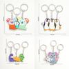 3 Pieces Matching Keychains Puzzle Keychain Set Stylish Keyrings Set Lovely Gift for Girlfriend Boyfriend Animal Lovers