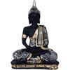 Meditating Buddha Statue For Home Decor Idol/Showpiece Decorative Showpiece - 17 cm  (Polyresin, Silver)