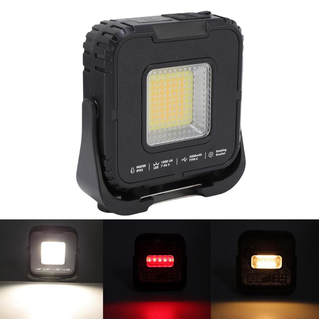 Double Sided Camping Light Rechargeable Stepless Dimming 1000LM Rain Proof Tent Lamp for Outdoor All