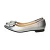 Bridget Birkin Damen Ballerina Regenschuhe mit Strassschleife (554022), Silber, Größe 24,5 cm