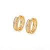 Resort-Style Retro Zircon Double Row Hollow Ear Cuff Earrings - Chinese Fashion Exquisite Design