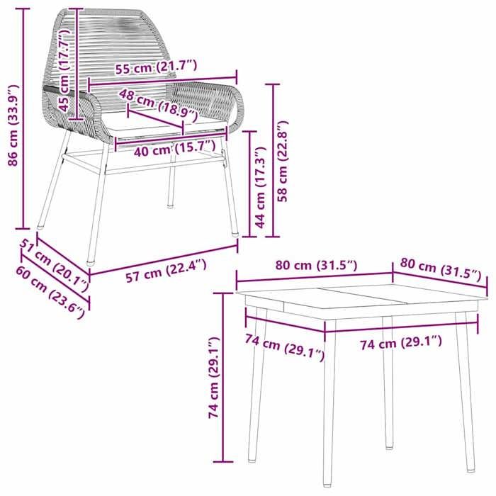 VidaXL Ensemble à manger jardin coussins 5pcs marron poly rotin verre, ensemble de salle à manger d'extérieur, meuble de 3334472