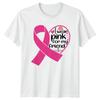 Pink Ribbon Silhouette Breast Cancer Awareness Mens T-Shirt Womens Tee Support