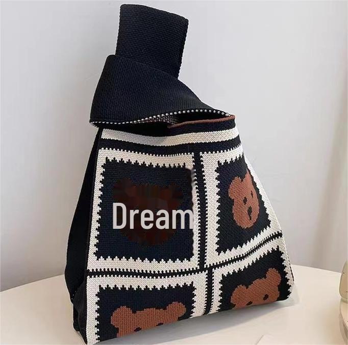 Chic Portable Knitted Handbag - Xiaohongshu Recommended Cute Style