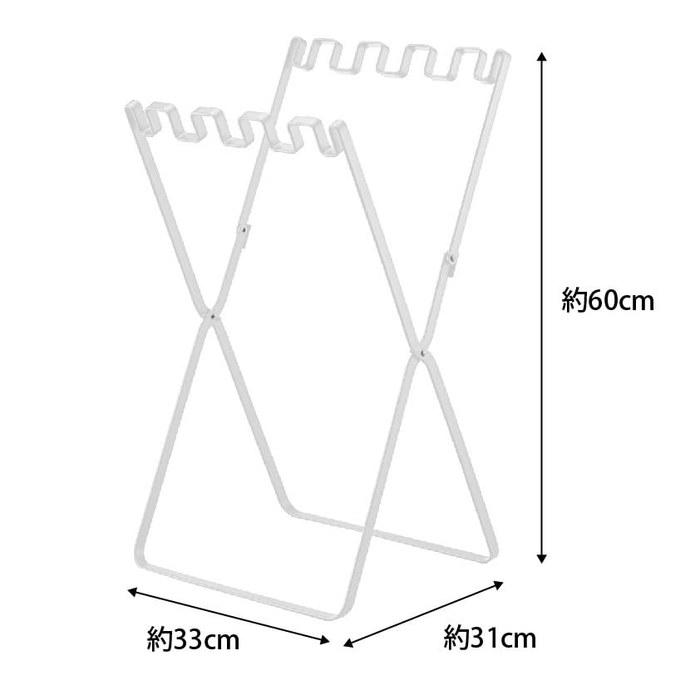 Tower Trash & Shopping Bag Stand White Approximately W33 X D31 X H60cm