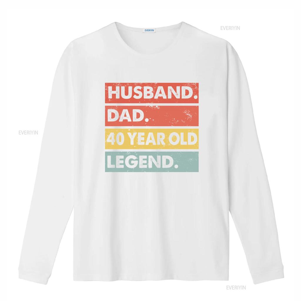 Husband Dad 40 Year Old Legend T Shirt 40th Birthday for Mens Bday vintage Washed Soft graphic Top For Everyday Wear Stylish