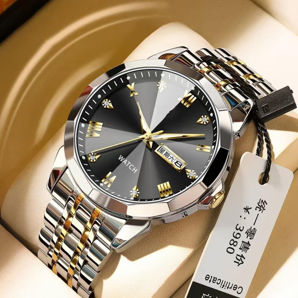 Swiss Luxury Waterproof Luminous Men's Quartz Wristwatch