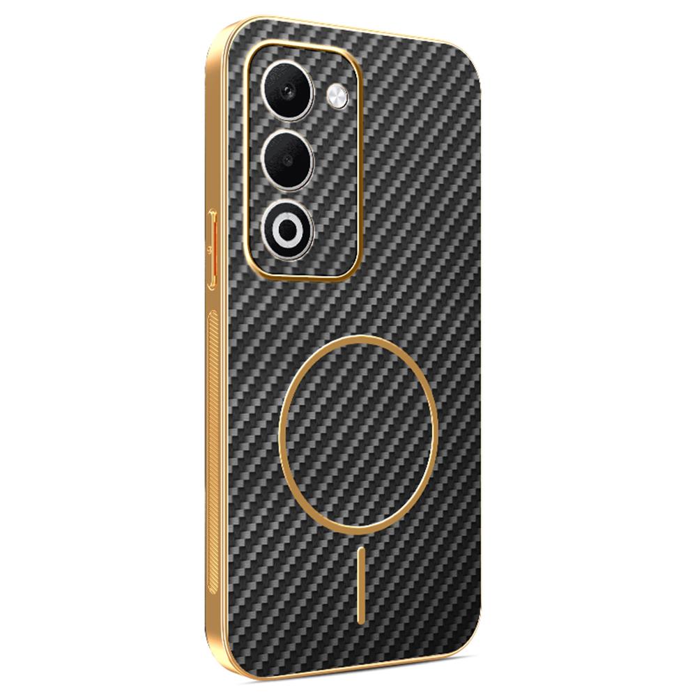 Phone Case For Oppo A5 5G/A5 4G/A5i Pro 4G/A5m 4G/K13x 5G Carbon Fiber Textured Electroplated TPU Back Cover