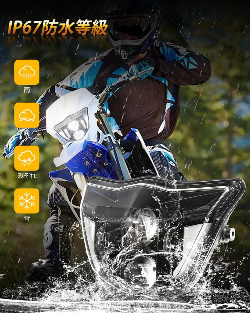 Chelhead LED Headlight for Yamaha WR250R Cross Country WR250R WR450F YZ250F YZ450F YZ TTR WR FX MX Motorcycle Headlight with High Brightness Direct 1