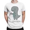 Tea-Rex T-Rex Dinosaur Teacup Men's T Shirt Cartoon Cute Funny Tees Short Sleeve Crewneck T-Shirts Cotton Gift Idea Clothing
