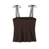 Spring 2025 Women's Slim Fit Vest with Bow Tie Strap Decoration