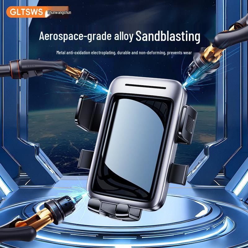 Shun Wang Sandblasting Vehicle Phone Holder - Anti-Shake Gravity Mount for Car Vent Navigation