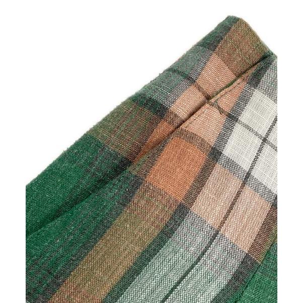 Used Summer tartan check flare skirt