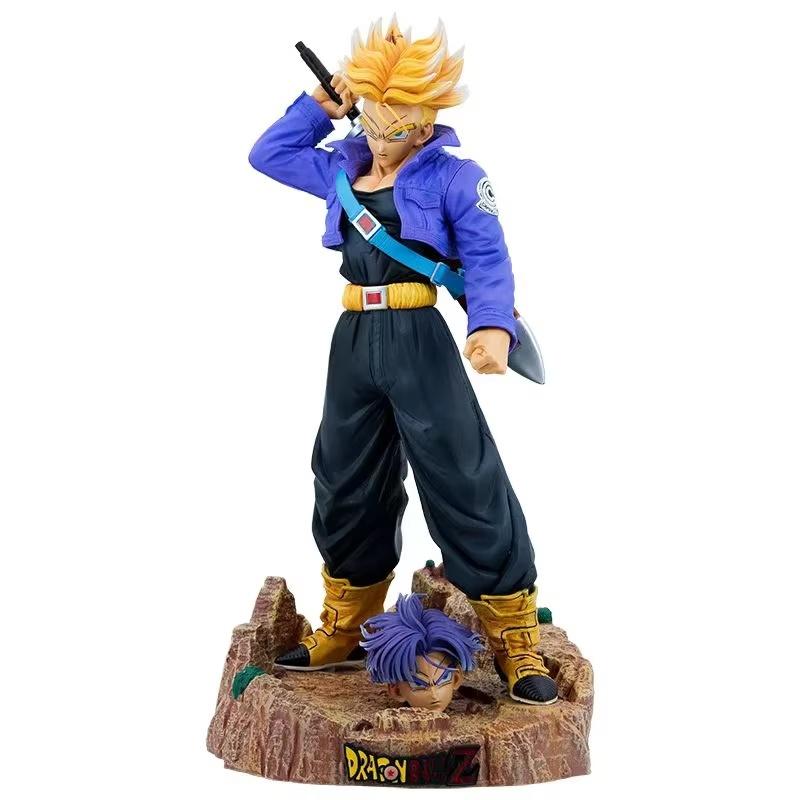 47cm Dragon Ball Z Anime Figurine Trunks Figure Super Saiyan Trunks Pvc Model Statue Doll Collection Decoration Toys Gift