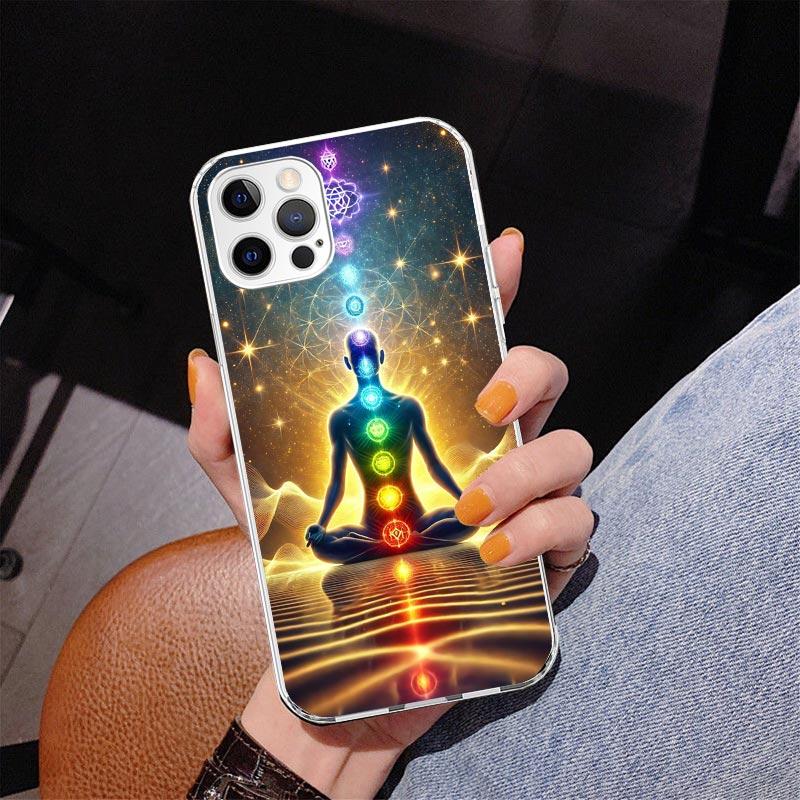 Yoga Chakra Spiritual Energy Universe Phnoe Case for Iphone 17 Air 16 16E 11 12 13 Mini 14 Plus 15 Pro Max 7 8 + SE 2020 Phone C