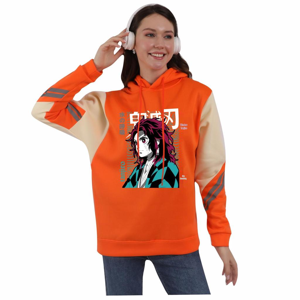 Demon Slayer Paar Patchwork Hoodie