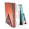 Triangular Book Terminal, Metal Heavy Book Terminal, Classic Hollow Design Desktop Bookshelf Decoration Storage