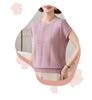 Stylish Knit Top: Women's Short-Sleeved Summer Shirt, Elegant and Versatile for Mothers and Seniors