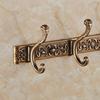 Brand New Antique Embossed Wall Mounted Coat Hooks 5 Row Coat Hook Door Back Bag Key Storage Rack Bathroom Towel Racks Wholesale
