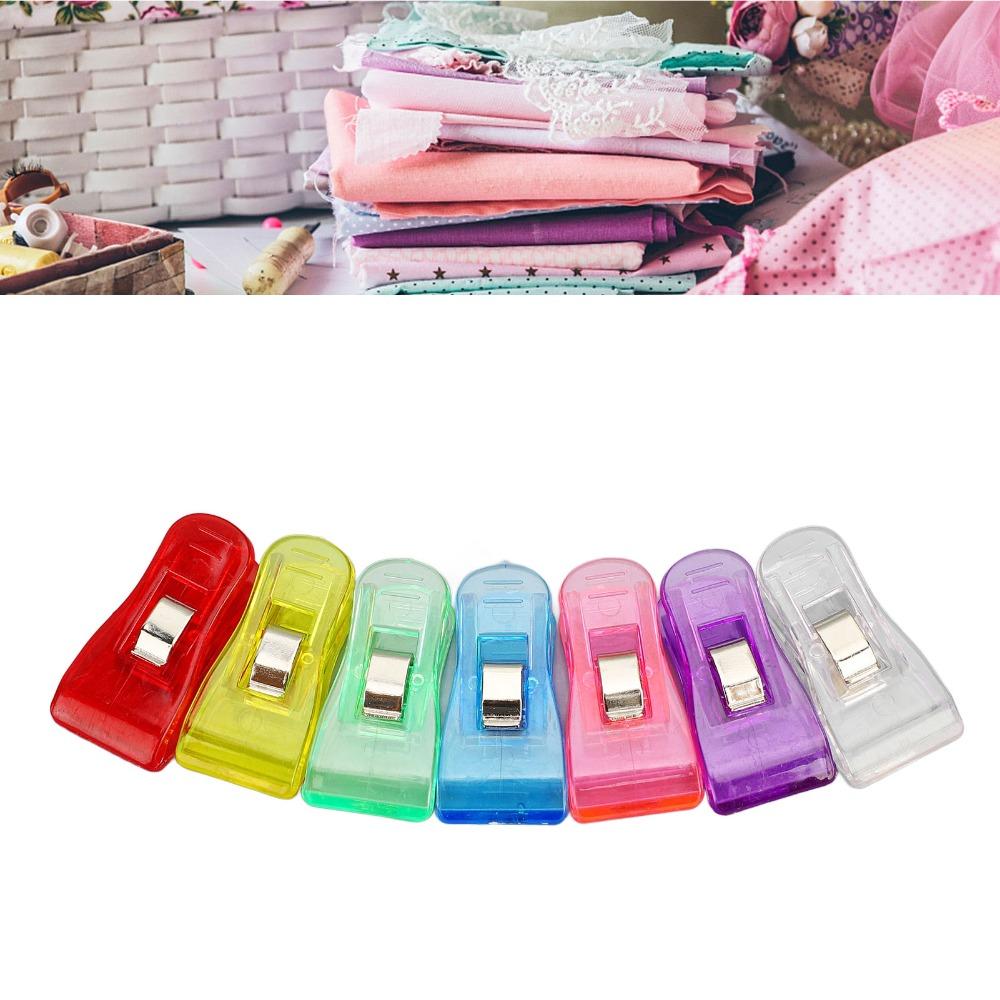100 Pcs Plastic Colorful Clear Plastic Clip Colorful Transparent Plastic Clip Home Office