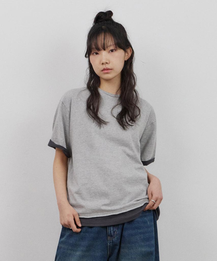 URBANSTOFF Layered Hem Tee (Melange)