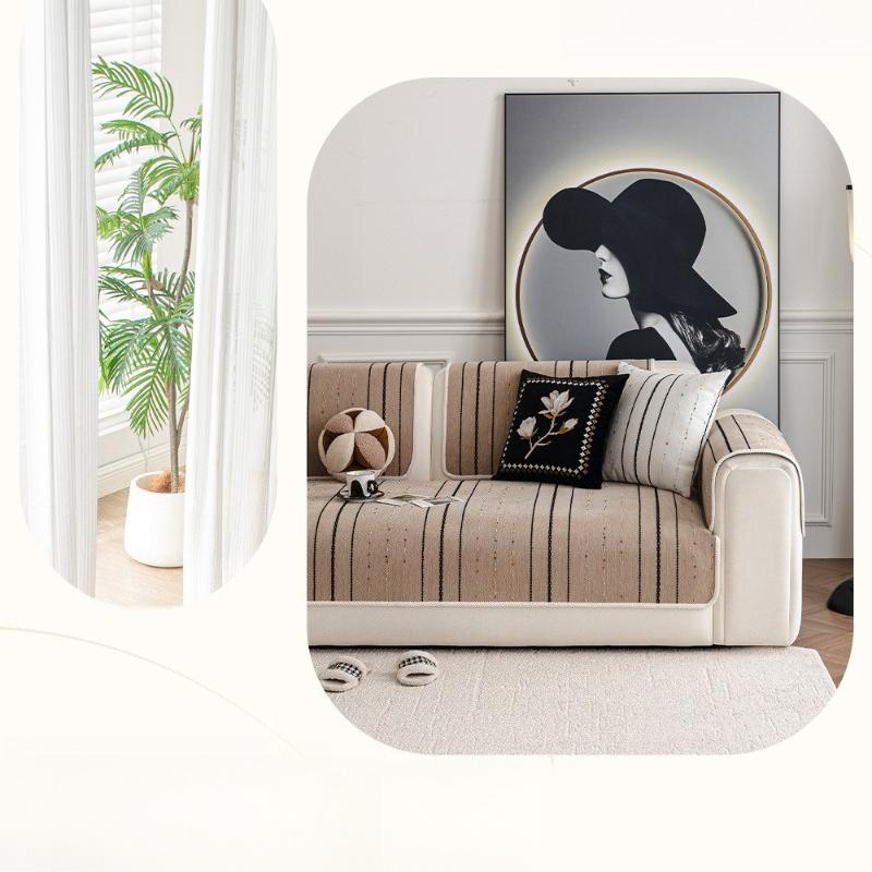 Chenille thickened sofa cushion all-season anti-slip anti-scratch cushion