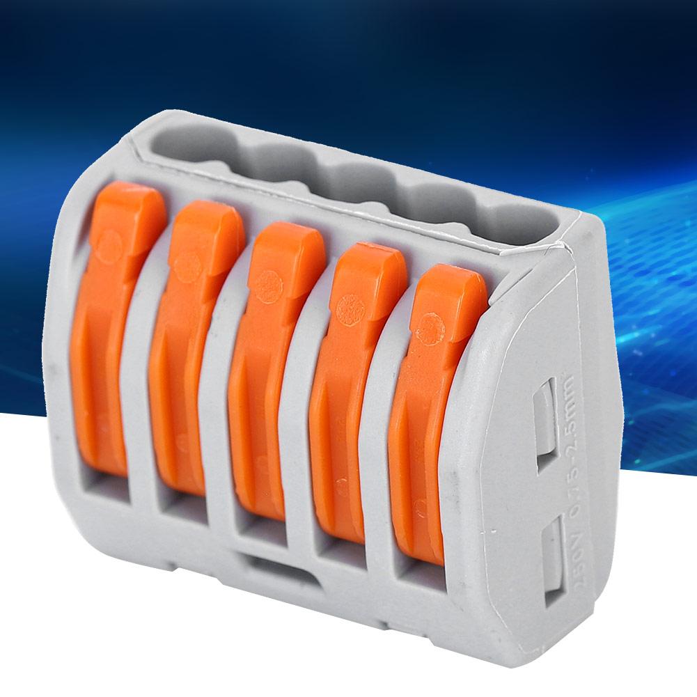 10 ks PCT215 Zapojení Konektory Svorkovnice 5cestný Osvětlení Elektrický Kabel Rychlé Připojení