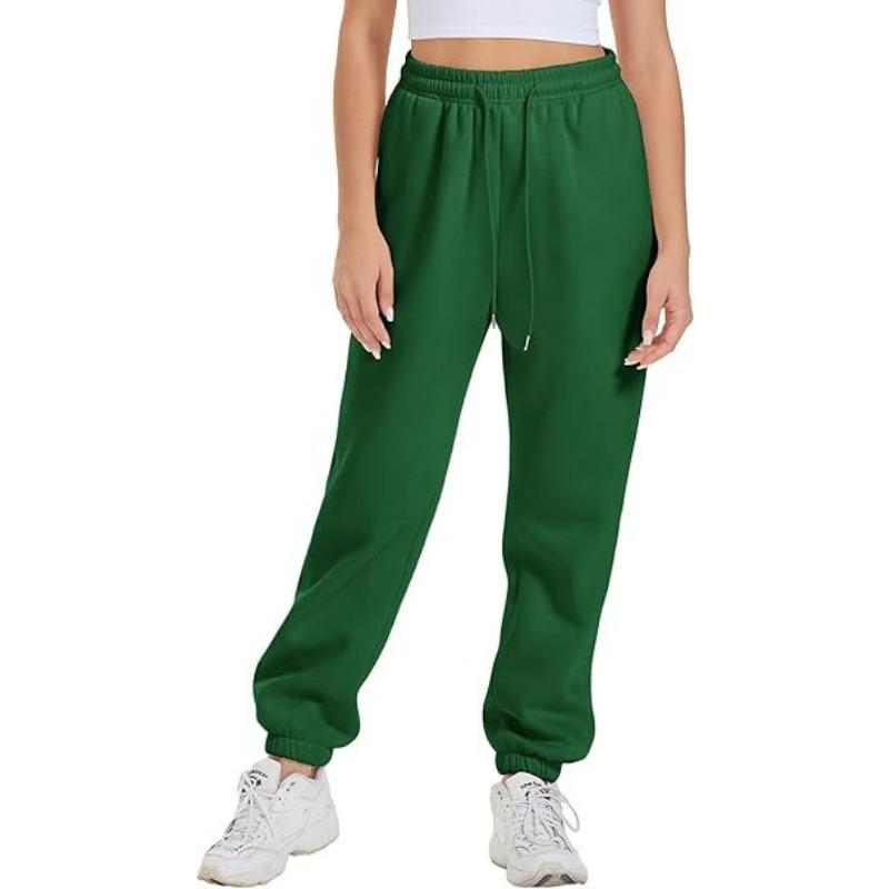 Damen Elastische Taille Kordelzug Jogginghose Locker Lässig Trainingshose Mit Seitentaschen