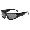 Lunettes de soleil futuristes Cyberpunk à monture étroite: Style Sportif Millennial Y2K avec Protection Solaire Européenne et Américaine