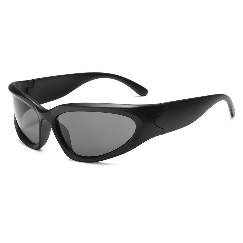 Lunettes de soleil futuristes Cyberpunk à monture étroite: Style Sportif Millennial Y2K avec Protection Solaire Européenne et Américaine