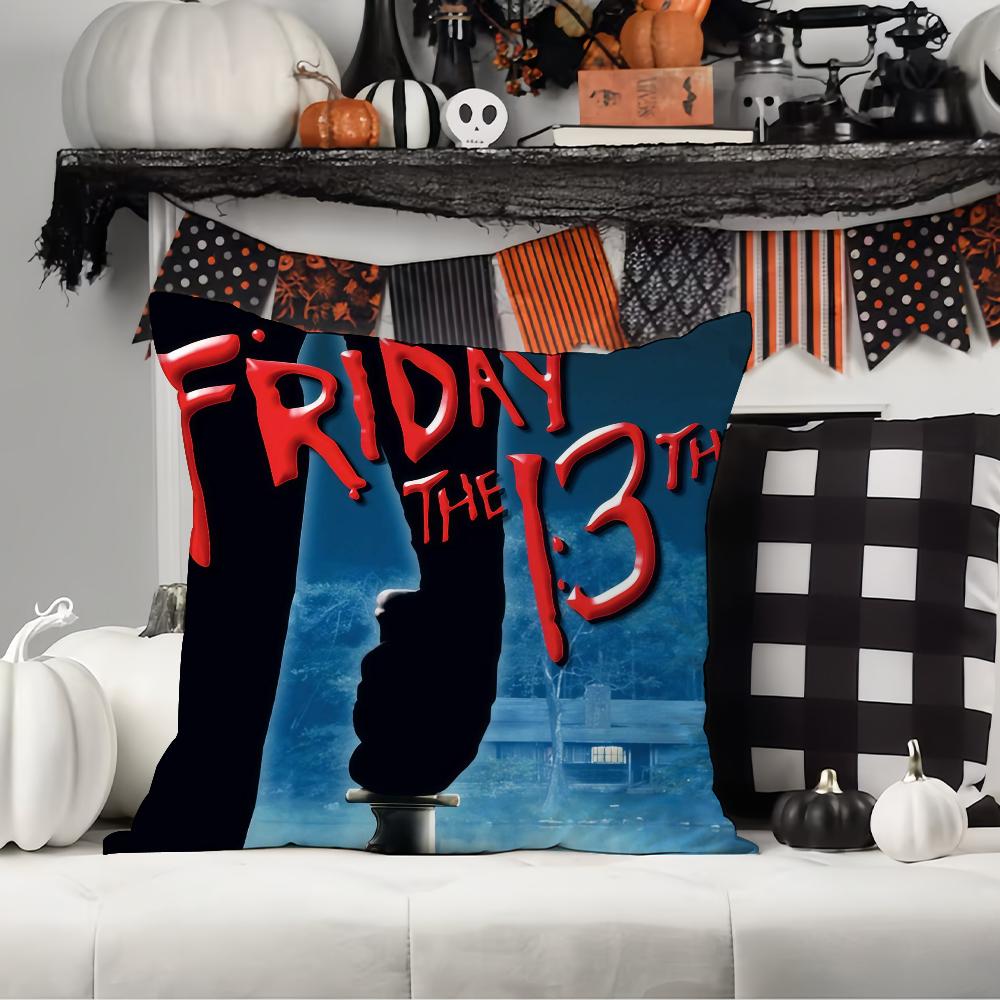 Horror movie F-Friday T-The 1-13th  Pillow Case Office Cushions Suitable For Sofa Car Bedroom Decorative Cushion Cover