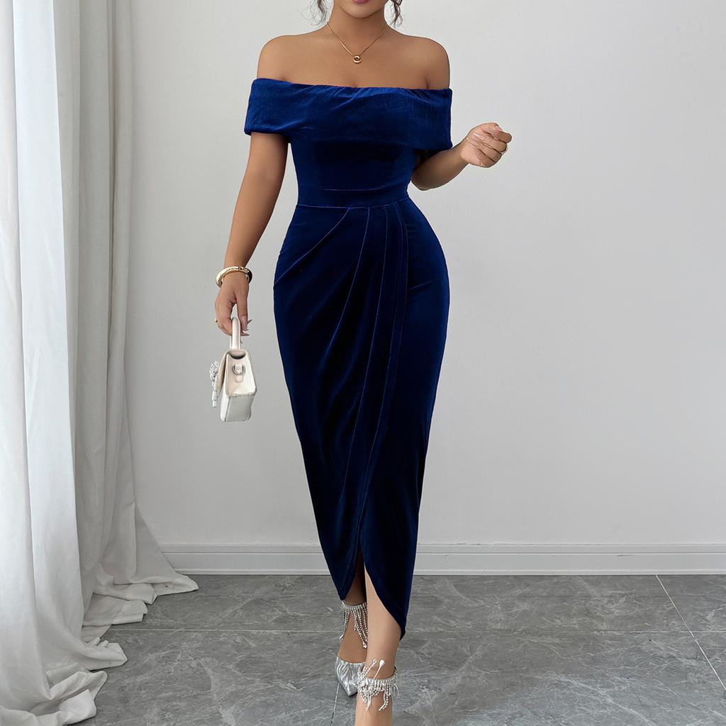 Modisches und elegantes trägerloses langes Kleid für Damen