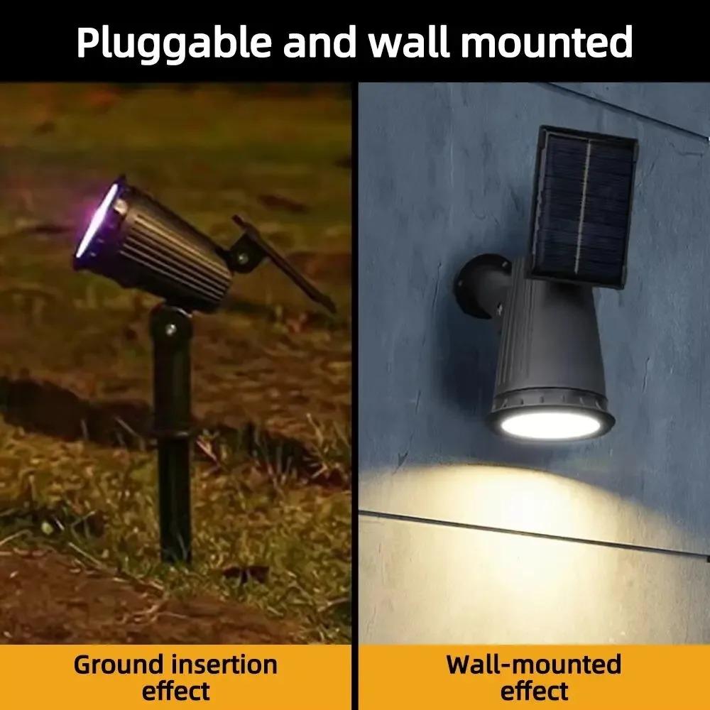 Outdoor LED Solar Spotlight Light 9LEDs Brightness Adjustable Spot Light IP65 Waterproof Garden Backyard Lawn Light Decotation