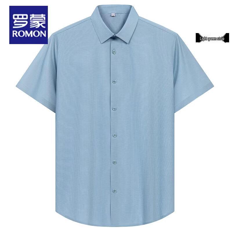 ROMON Men s Summer Short-Sleeve Business Casual Shirt 175/92A