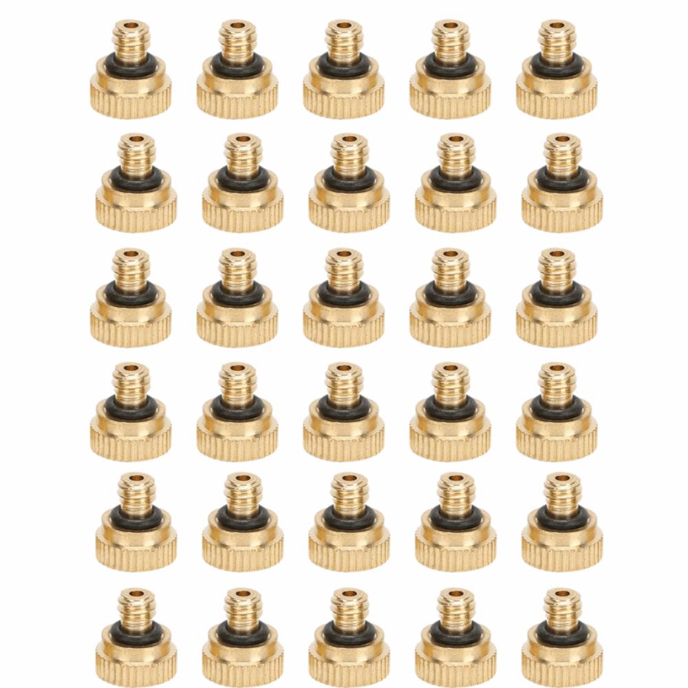 30PCS 10/24 UNC Thread Brass Misting Nozzle Brass Mist Sprayer Nozzle  Landscaping Humidification