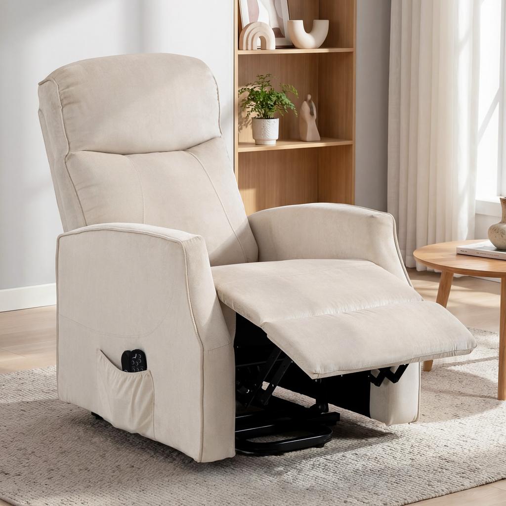 Electric Lift Armchair Relax Massaging Armchair, Beige