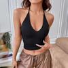 European American Cross-Border Sexy Backless Halter Sling Top