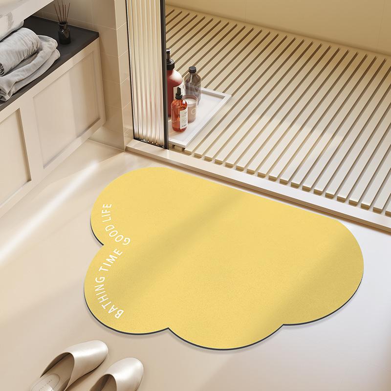 Small Fresh Flowers Diatom Mud Mat Home Bathroom Cute Flower Non-slip Mat Bathroom Absorbent Quick Drying Mat