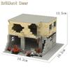 Abandoned Ruined Buildings MOC WW2 Pubg Military Base DIY Scenes Building Blocks Set Parts for Army Soldier Figures Boys Toys