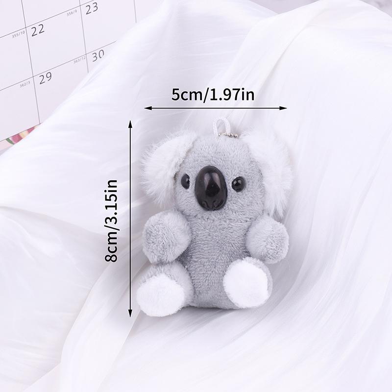 8Cm Gray Koala Bear Plush Stuffed Keychains Plush Animal Doll Toys Gifts