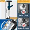 Drain Clog Remover Stainless Steel Electric Toilet Plunger Air Drain Blaster Toilet Plunge Blaster for Kitchen Bathroom