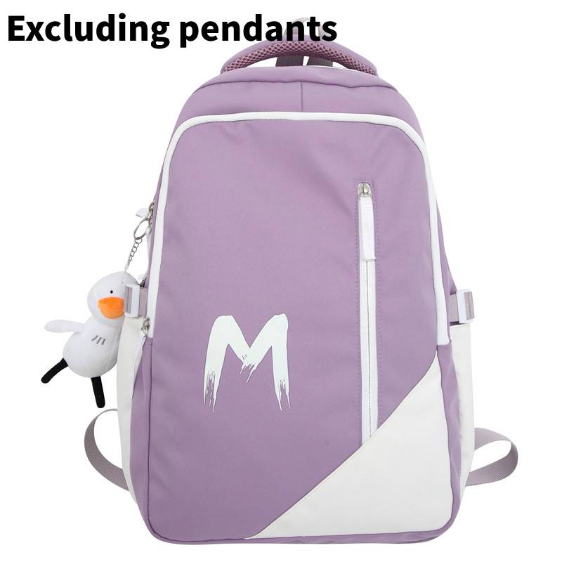 

Canvas Backpack Bag Large Capacity Lovers Style Fashion Simple Versatile Casual Purple