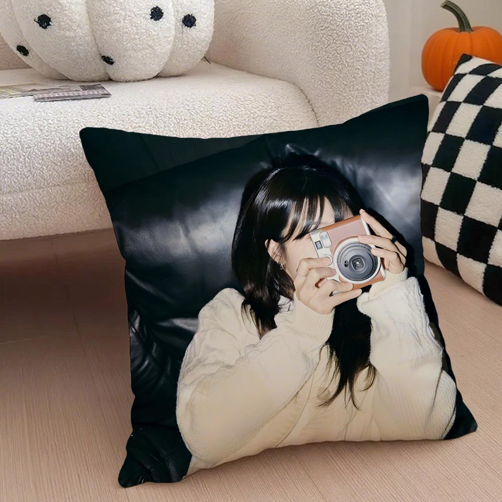 singer sweet JJung Eun Ji Cushion Cover Throw Pillow Cover Hidden Button Durable Polyester Chair Cushion