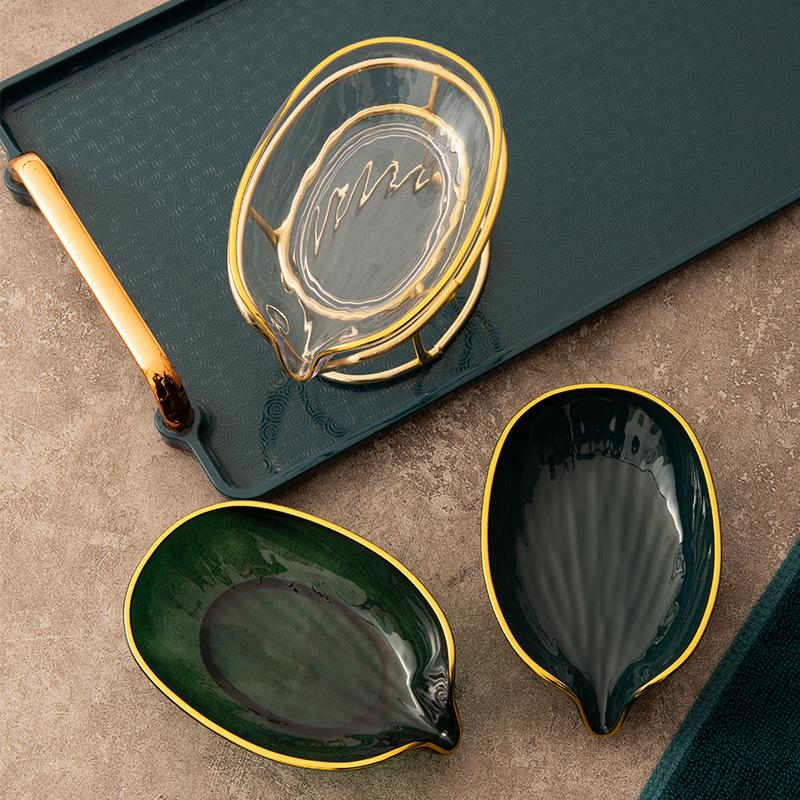 Elegante Seifenschale mit Heißprägung - Kreatives, stanzfreies Badezimmer-Aufbewahrungsregal